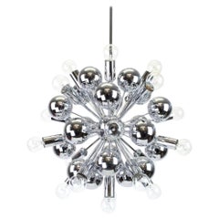 1 of 3 Grande lampadario Space AGE cromato di Cosack, Germania, anni '70
