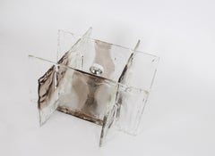 1 of 3 Large Glass Wall Lights Designed by Carlo Nason for Kalmar, 1960s