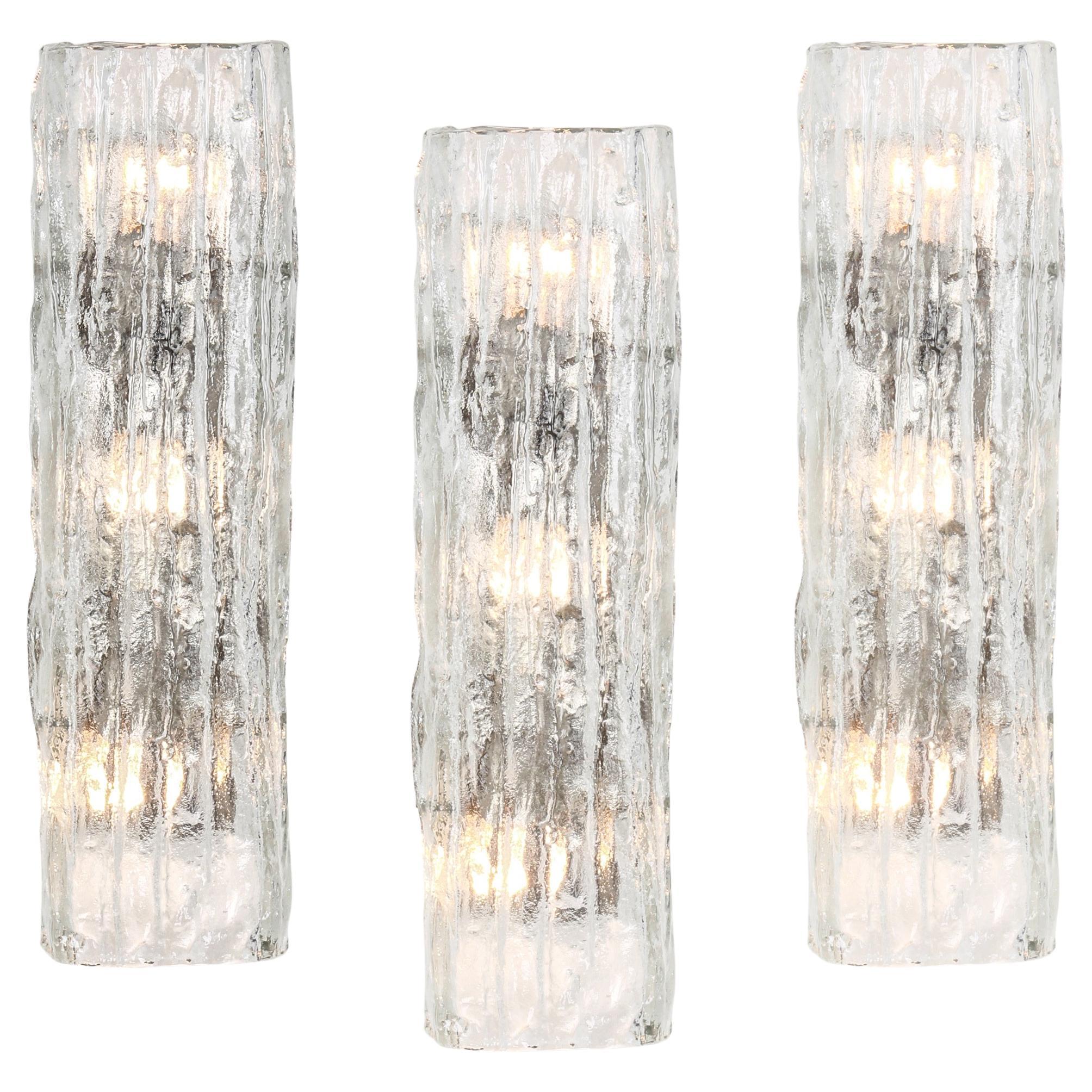 1 of 6 Large Kalmar Murano Sconces Wall Lights, Austria, 1960s