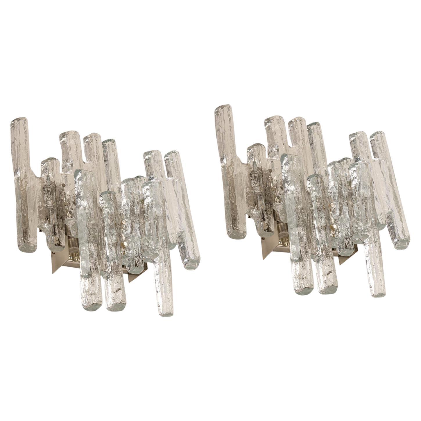 1 of 3 Large Kalmar Sconce Wall Light by Kalmar, Austria, 1960s