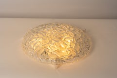 1 des 3 grands luminaires encastrés en verre de Murano par Kaiser, Allemagne, années 1960