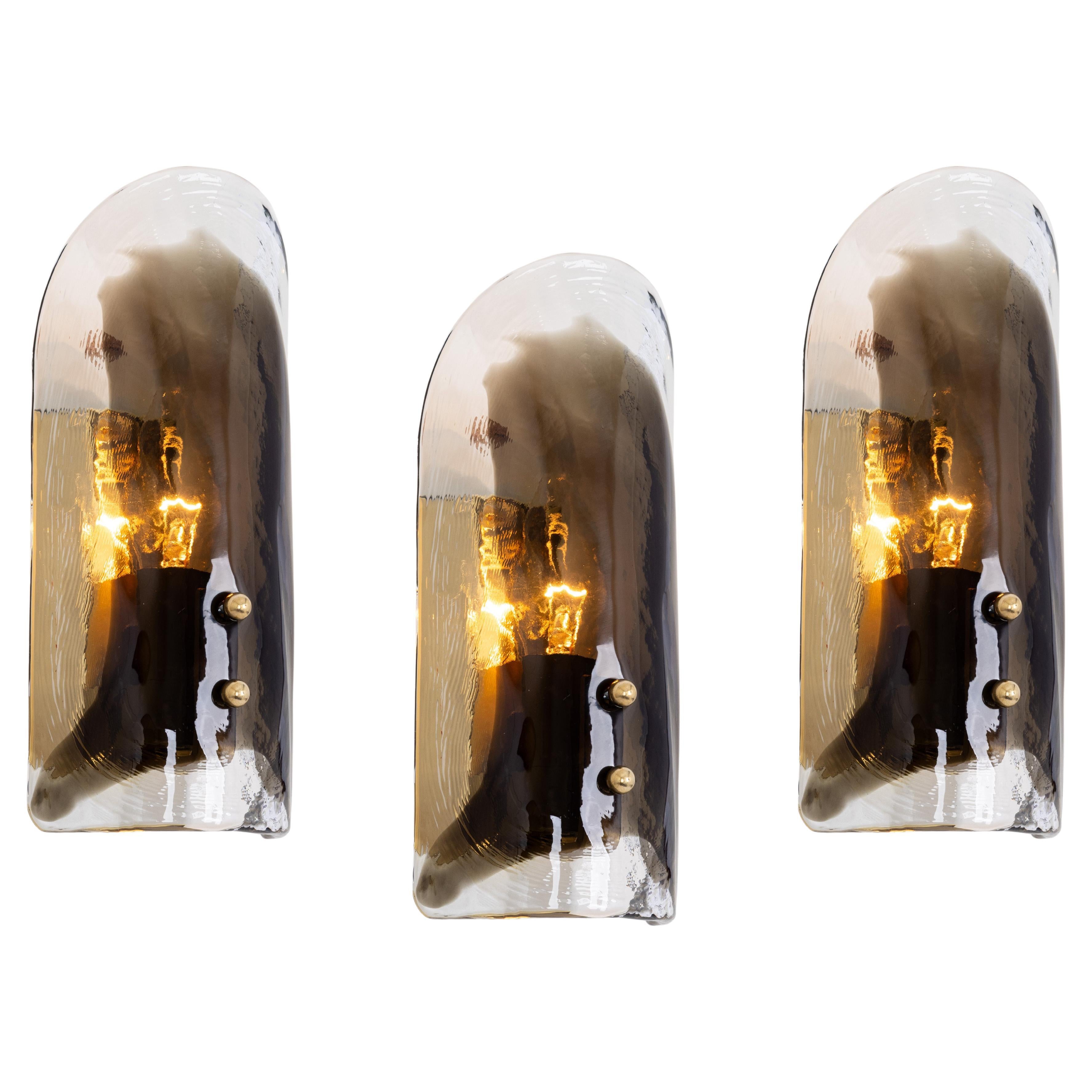 1 of 3 Large Murano Kalmar Sconces Wall Lights, Austria, 1960s For Sale