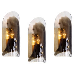 1 di 3 grandi lampade a parete a forma di sconsole di Murano Kalmar, Austria, anni 
60