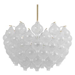 1 of 3 Large Tulipan Glass Chandelier by Kalmar, Austria, 1960s