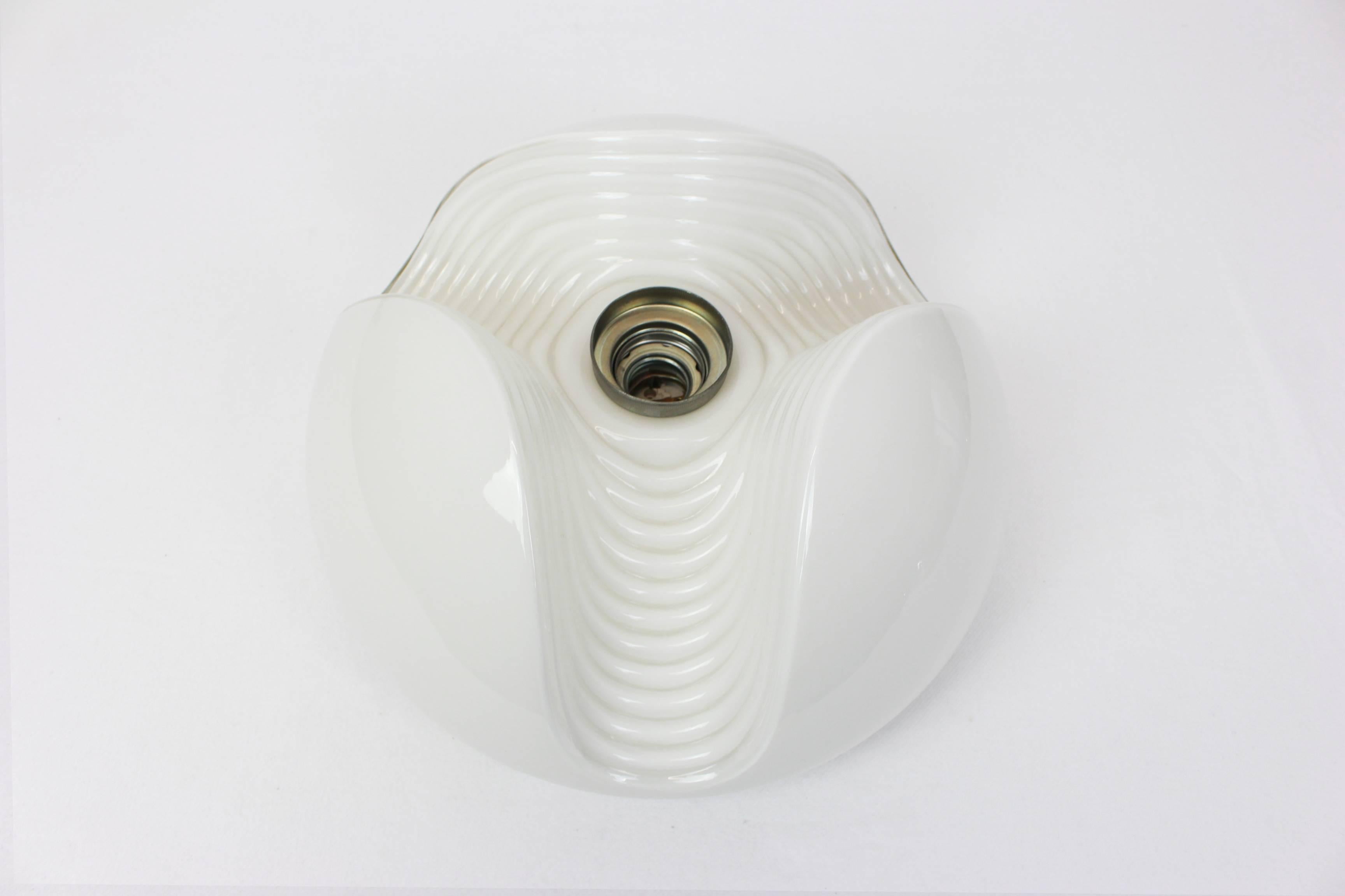 1 of 3 Large Wall Sconce or Flushmount by Koch & Lowy, Germany, 1970s In Good Condition For Sale In Aachen, NRW