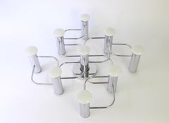 1 des 3 plafonniers Leola Sciolari chromés, Allemagne, 1970