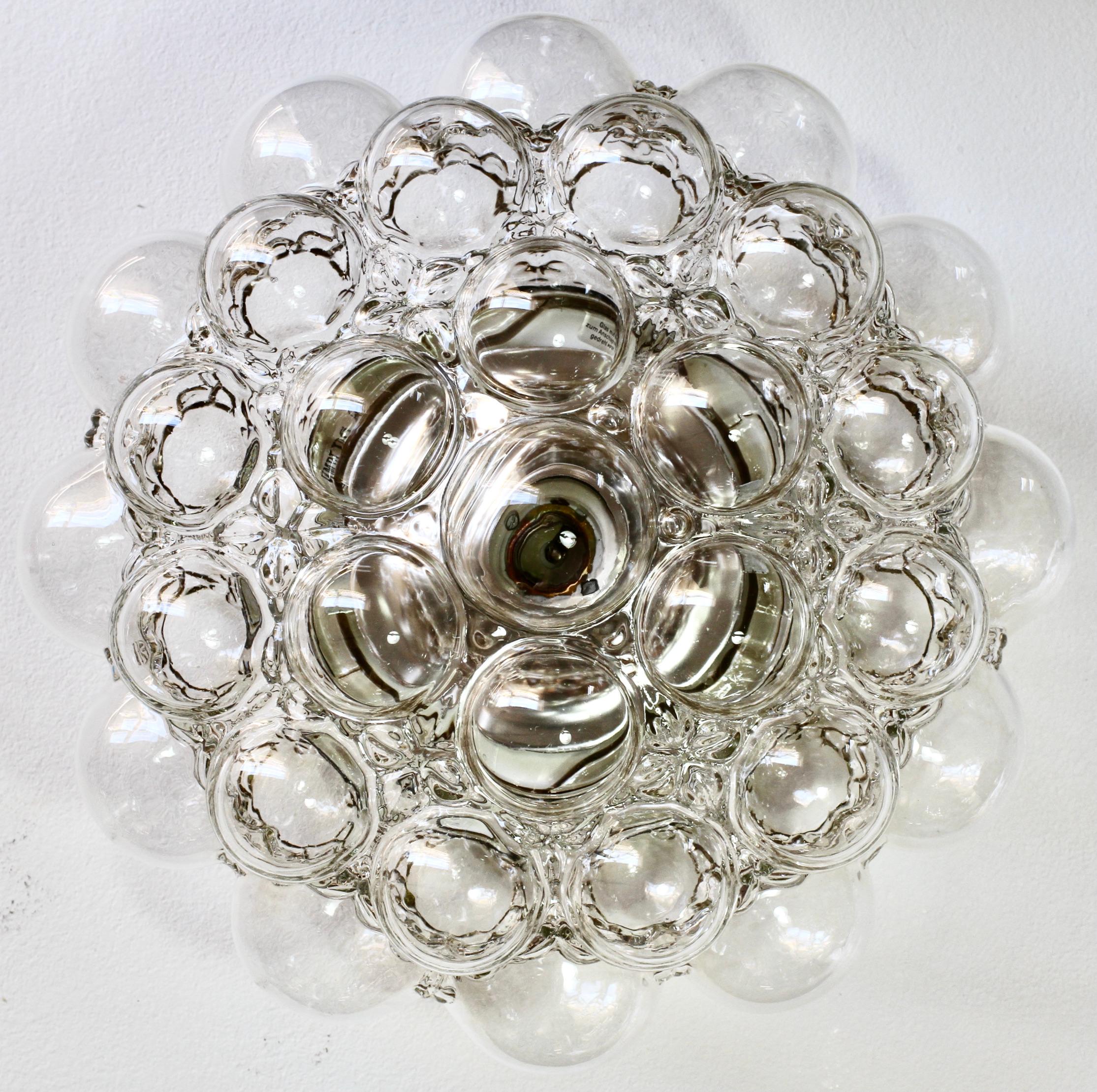 1 von 3 Limburg Large Vintage Helena Tynell Smoked Bubble Glass Flushmount Lights (Moderne der Mitte des Jahrhunderts) im Angebot