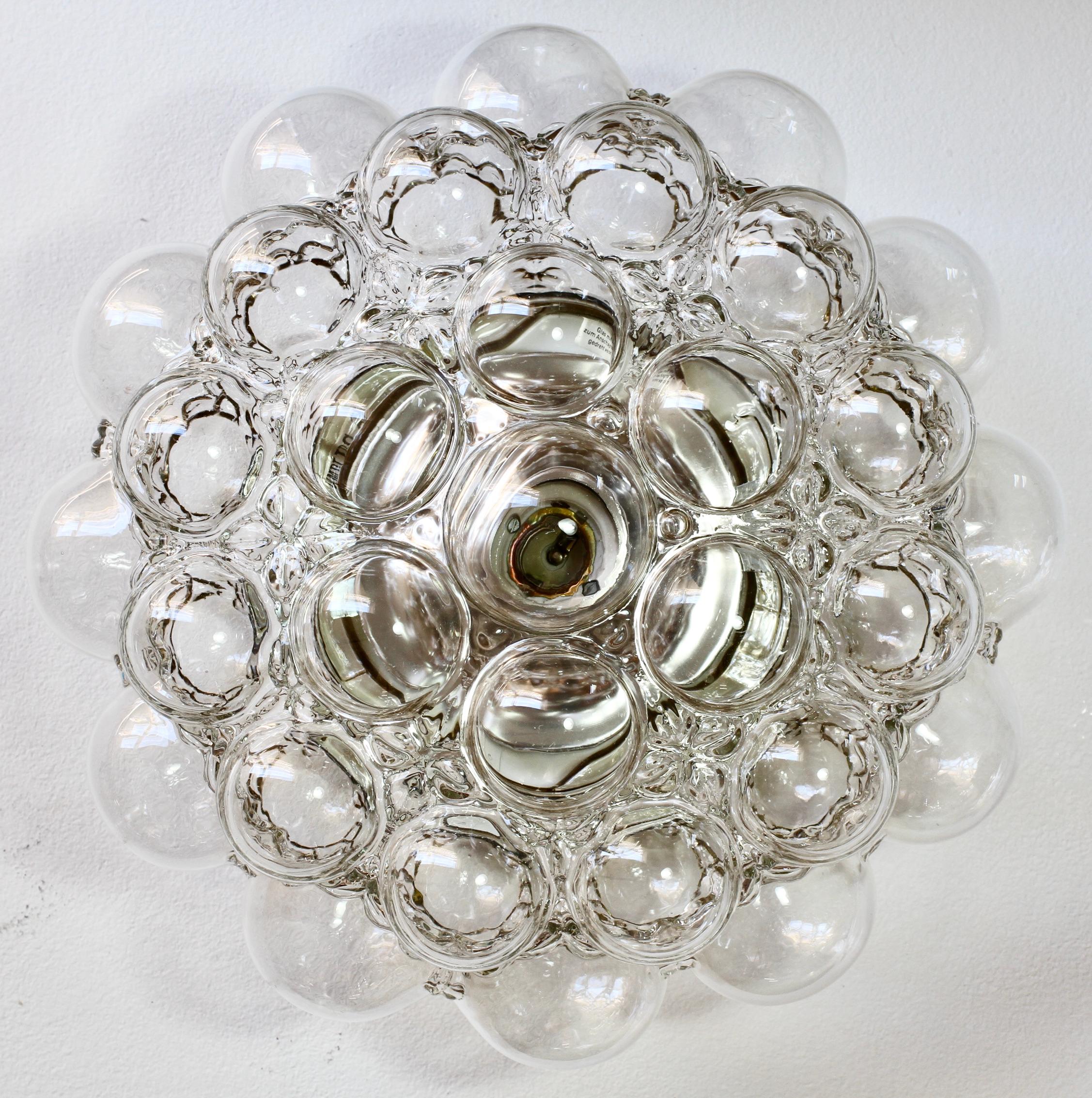 1 von 3 Limburg Large Vintage Helena Tynell Smoked Bubble Glass Flushmount Lights (Geformt) im Angebot