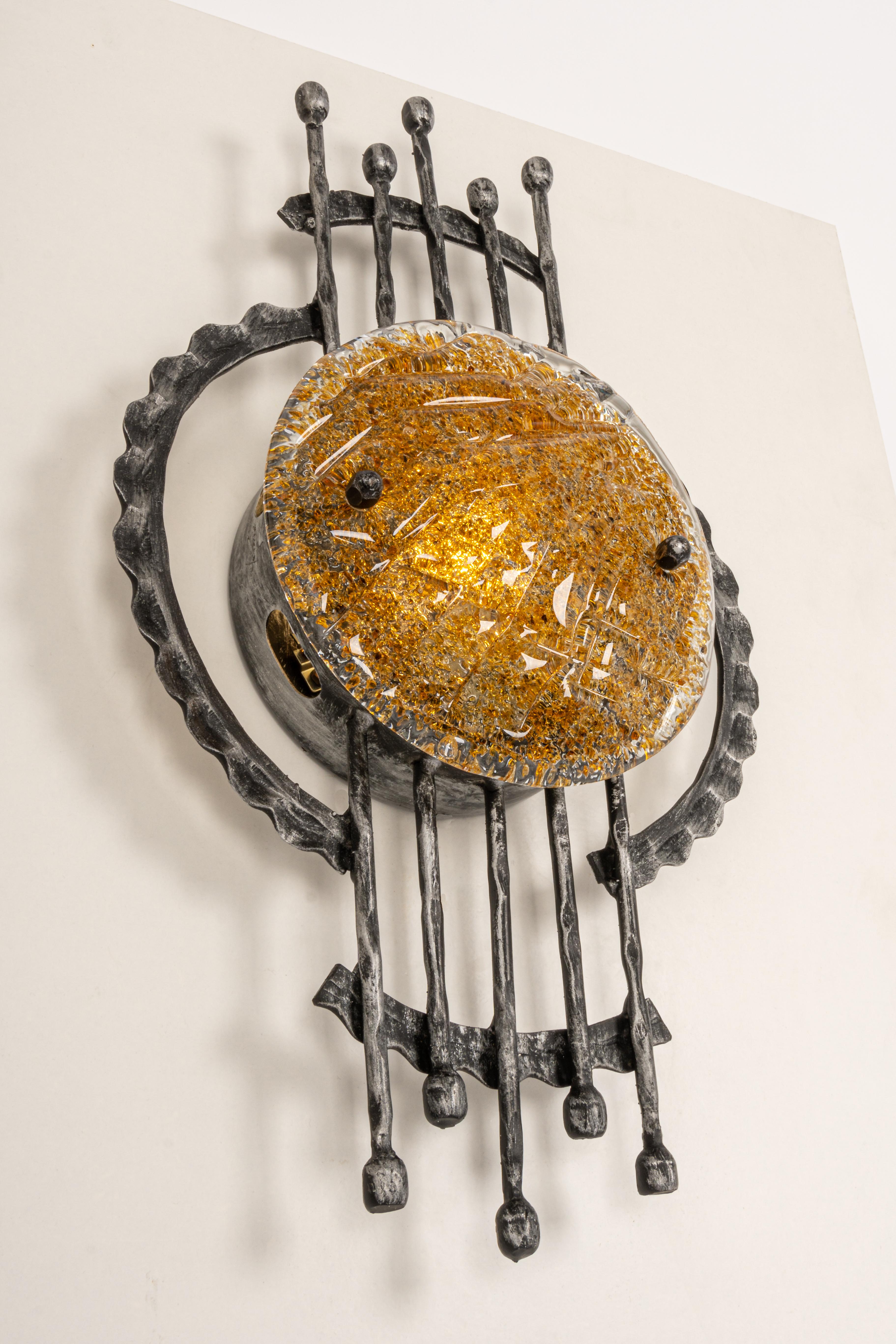 1 of 3 Mid-Century Murano Wall Sconces by Tom Ahlstrom and Hans Ehrlich For Sale 2