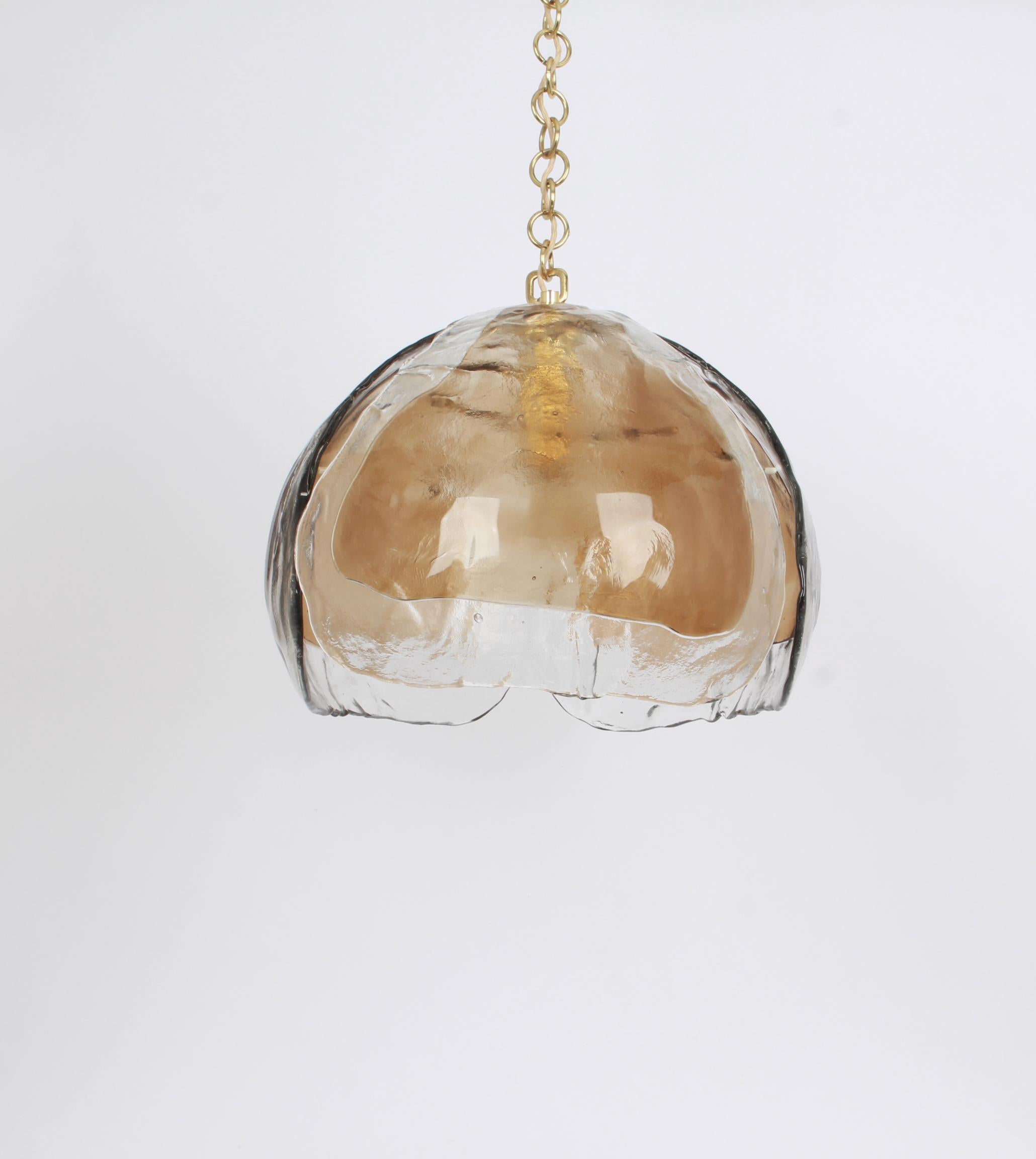 1 des 3 lustres en verre de Murano conçus par Kaiser, Allemagne, années 1960 en vente 1