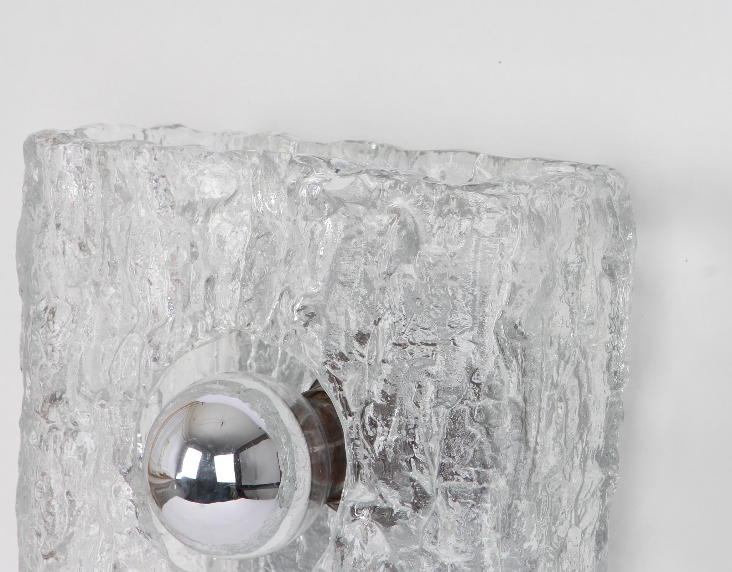 1 de 3 Apliques de tocador de cristal de Murano de Kaiser, Alemania, años 70 Moderno de mediados de siglo en venta