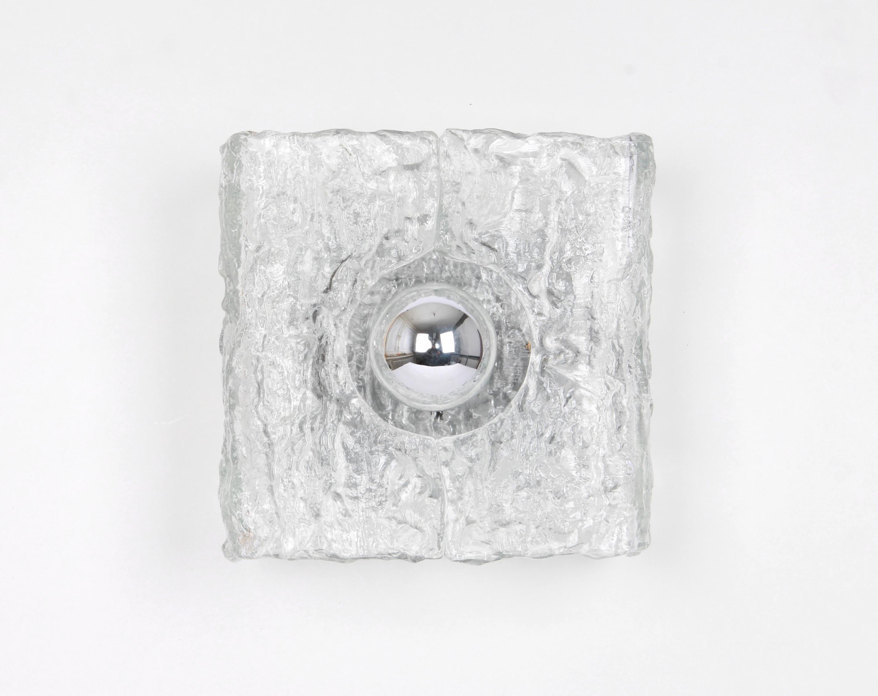 1 de 3 Apliques de tocador de cristal de Murano de Kaiser, Alemania, años 70 finales del siglo XX en venta