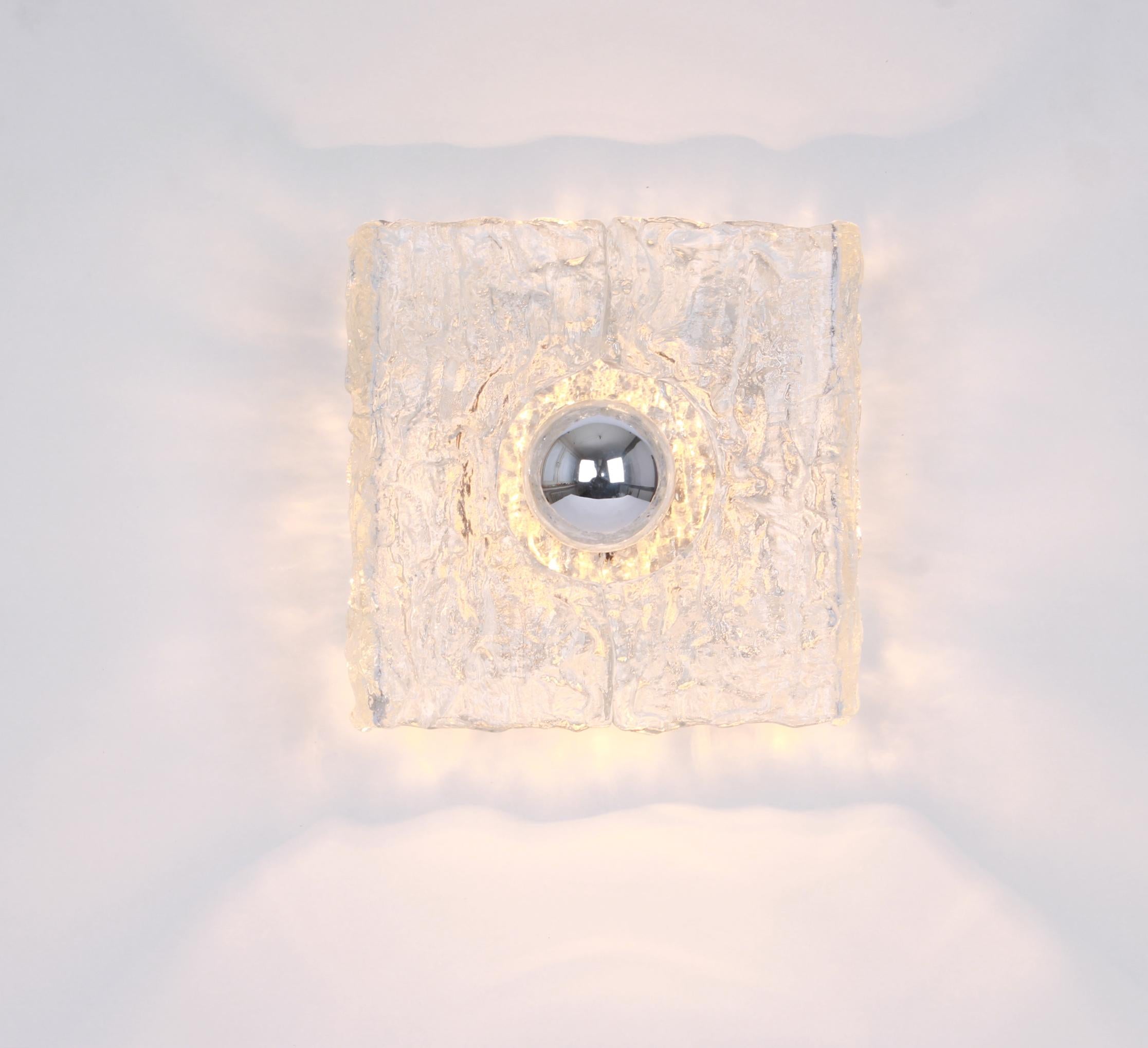 1 de 3 Apliques de tocador de cristal de Murano de Kaiser, Alemania, años 70 en venta 1