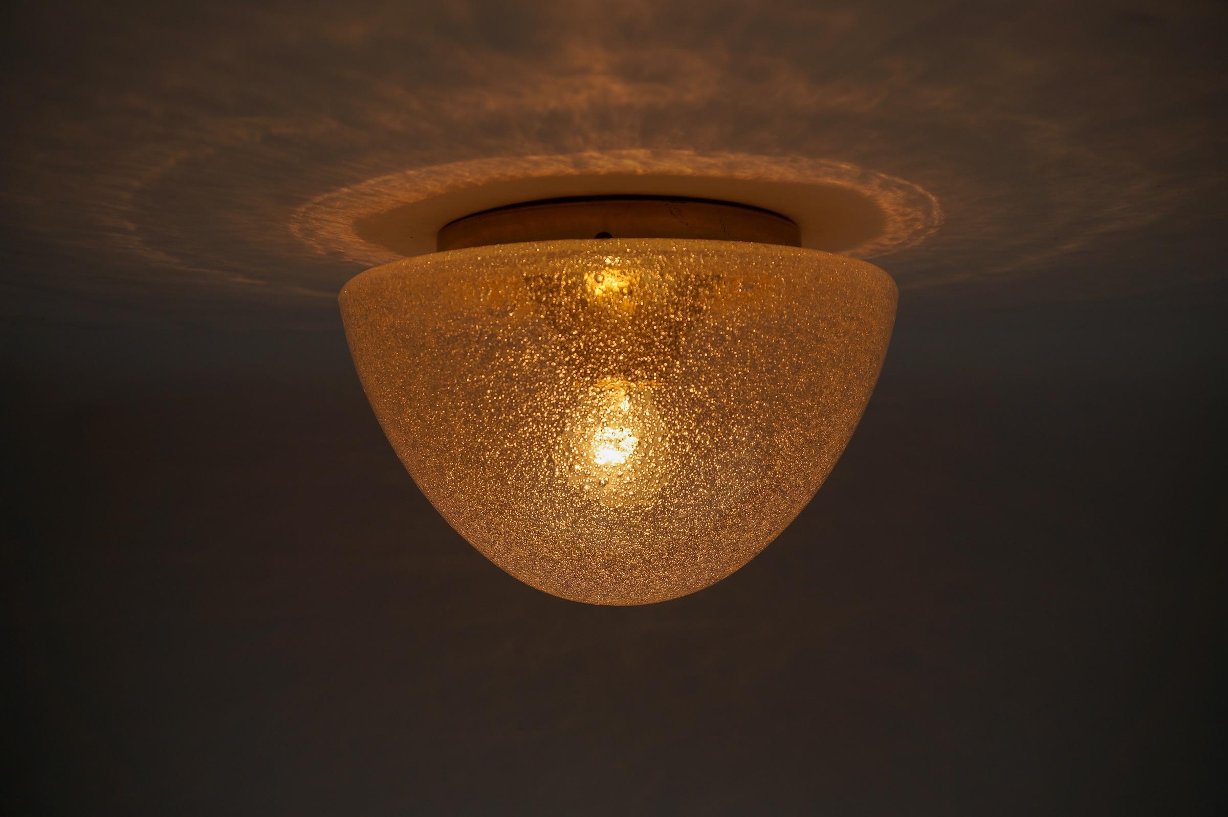 1 von 3 Pilzförmigen Glaslampen aus Chrom in Chrom, Deutschland 1960er Jahre (Moderne der Mitte des Jahrhunderts) im Angebot