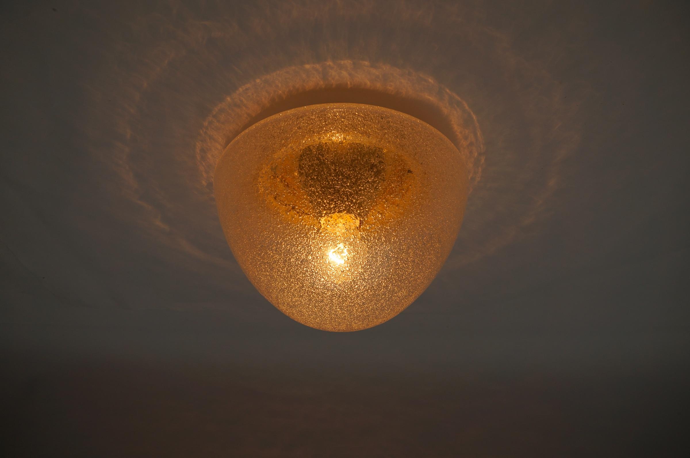 1 von 3 Pilzförmigen Glaslampen aus Chrom in Chrom, Deutschland 1960er Jahre im Angebot 1