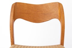 1 of 3 Niels Moller Chair, model 71 Oak, 1950s Vintage Danish