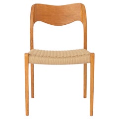 1 of 3 Niels Moller Chair, model 71 Oak, 1950s Vintage Danish