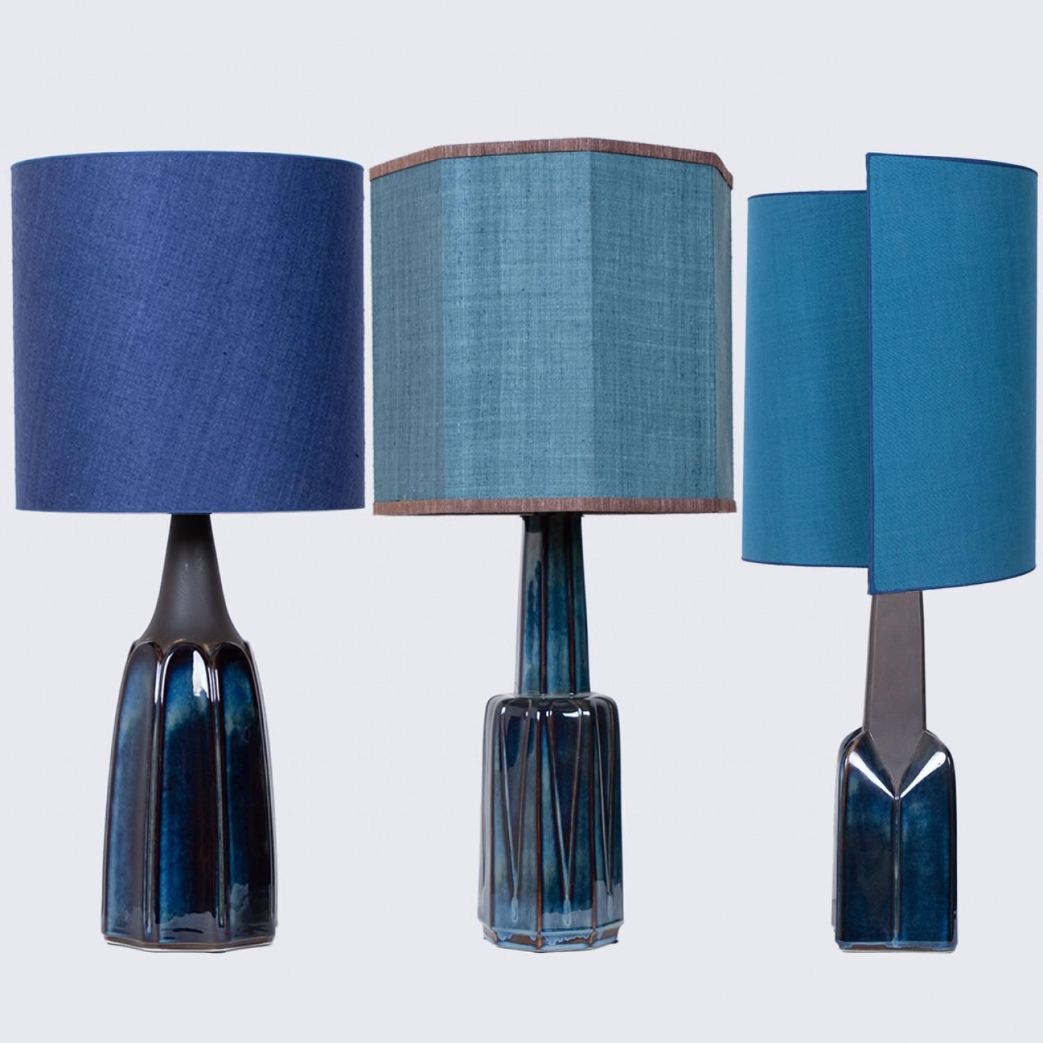 1 of 3 of Soholm Table Lamps with New Silk Custom Made Lampshades René Houben 19 For Sale 4