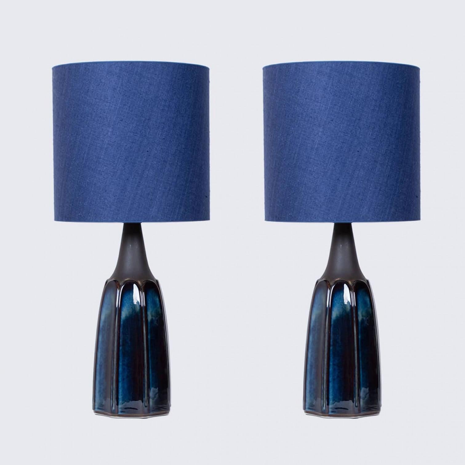1 of 3 of Soholm Table Lamps with New Silk Custom Made Lampshades René Houben 19 For Sale 6