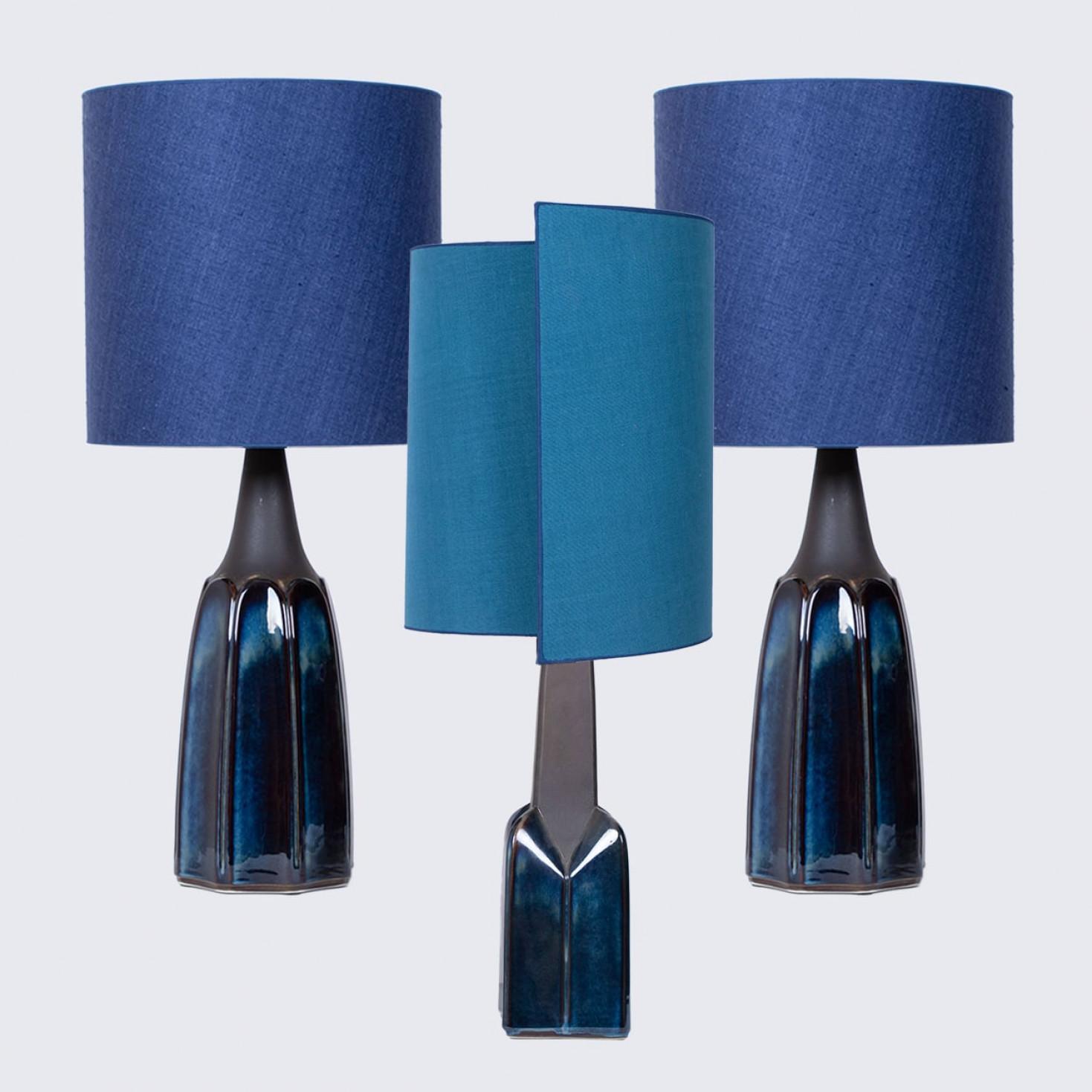 1 of 3 of Soholm Table Lamps with New Silk Custom Made Lampshades René Houben 19 For Sale 7
