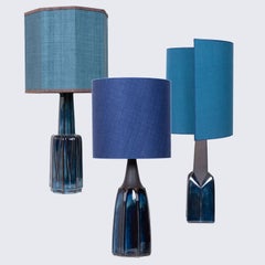 1 of 3 of Soholm Table Lamps with New Silk Custom Made Lampshades René Houben 19