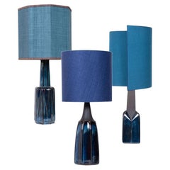 1 of 3 of Soholm Table Lamps with New Silk Custom Made Lampshades René Houben 19