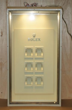 1 OF 3 ORIGINAL ROLEX AUTHORISED DEALERS BULLET PROOF GLASS DiSPLAY CABINETS