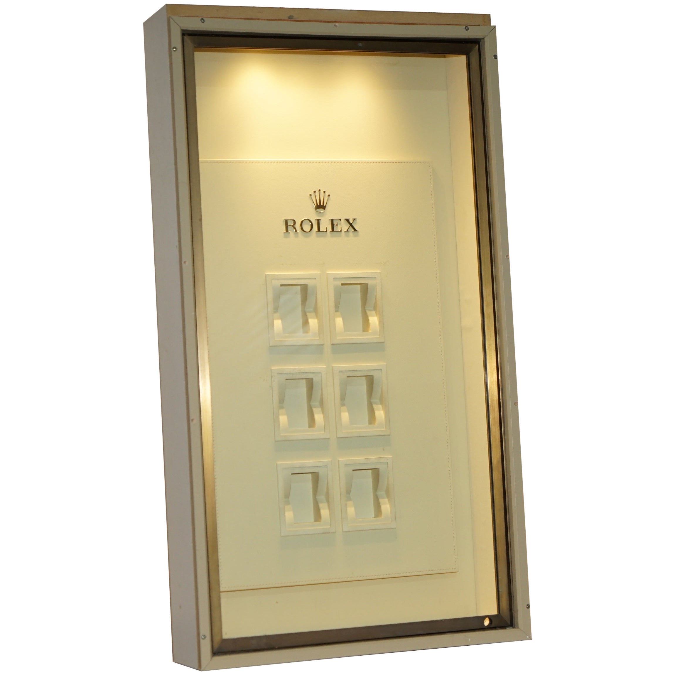 1 OF 3 ORIGINAL ROLEX AUTHORISED DEALERS BULLET PROOF GLASS DiSPLAY CABINETS