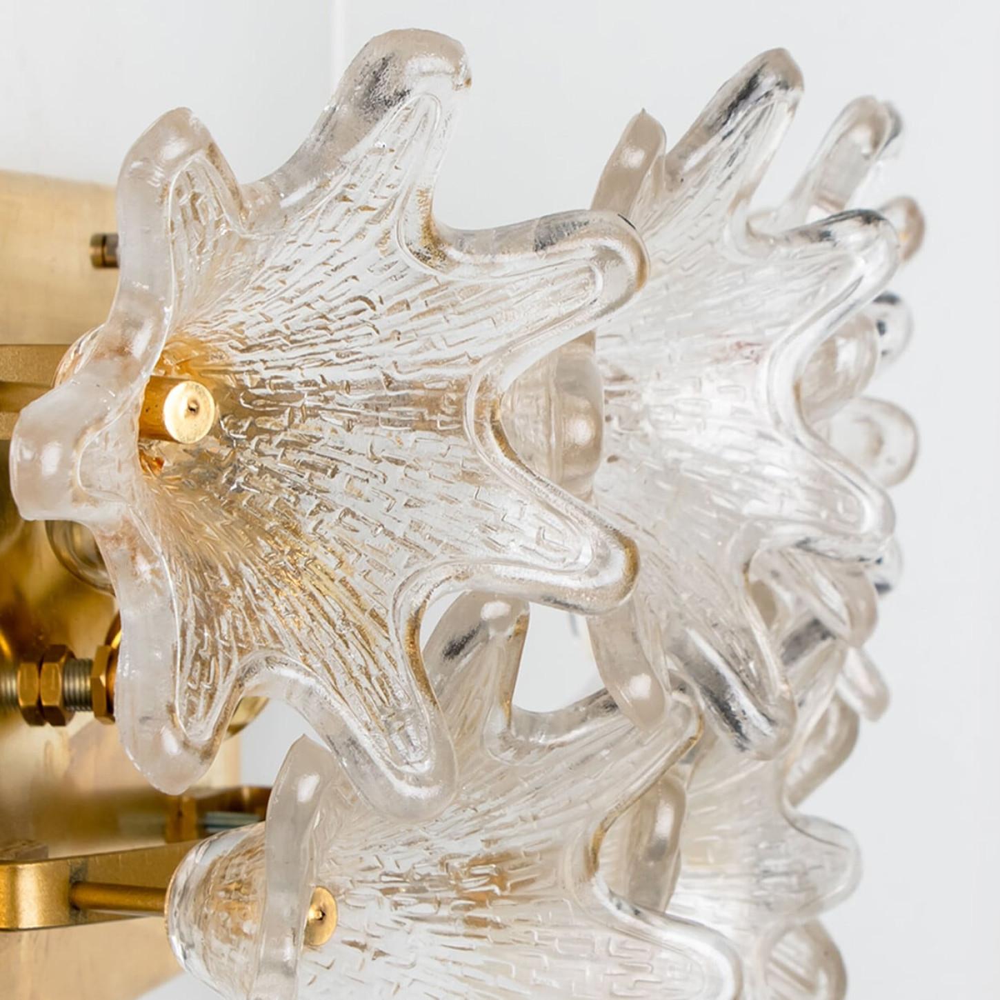 1 de 3 paires de grandes appliques en laiton et verre de Murano doré par Paolo Venini pour VeArt en vente 11