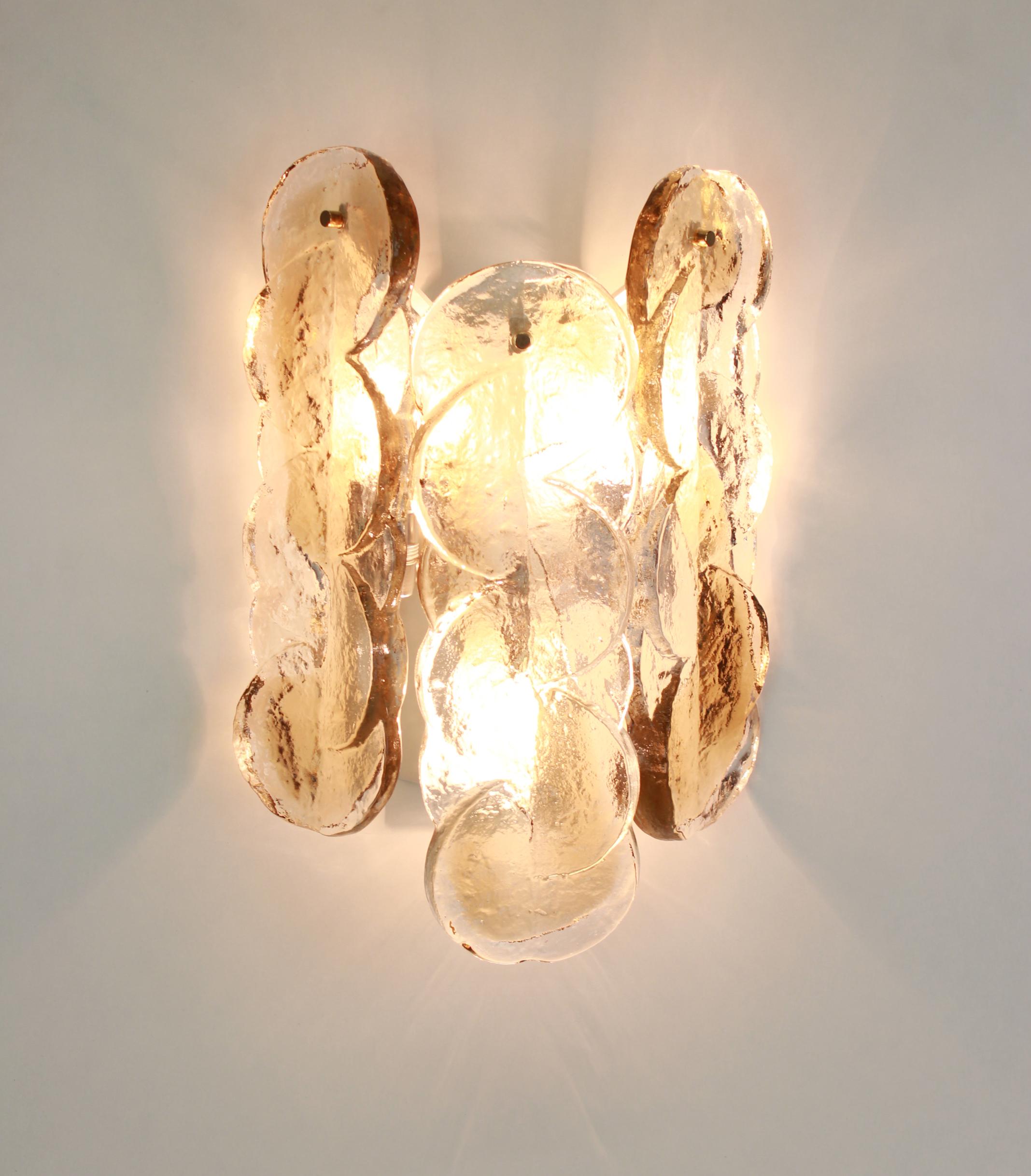 1 of 3 Pairs of Large Kalmar Sconces Wall Lights, Austria, 1960s For Sale 1
