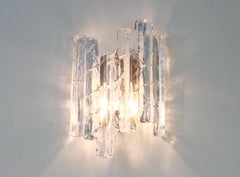 1 of 3 Pairs of Large Kalmar Style Sconces Murano Wall Lights, Austria, 1960s