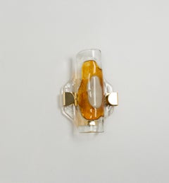 1 of 3 Pairs of Murano Glass Wall Sconce in style Barovier & Toso, Italy, 1970s