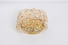 1 of 3 Petite Amber Bubble Glass Sconce by Helena Tynell, Limburg, Germany