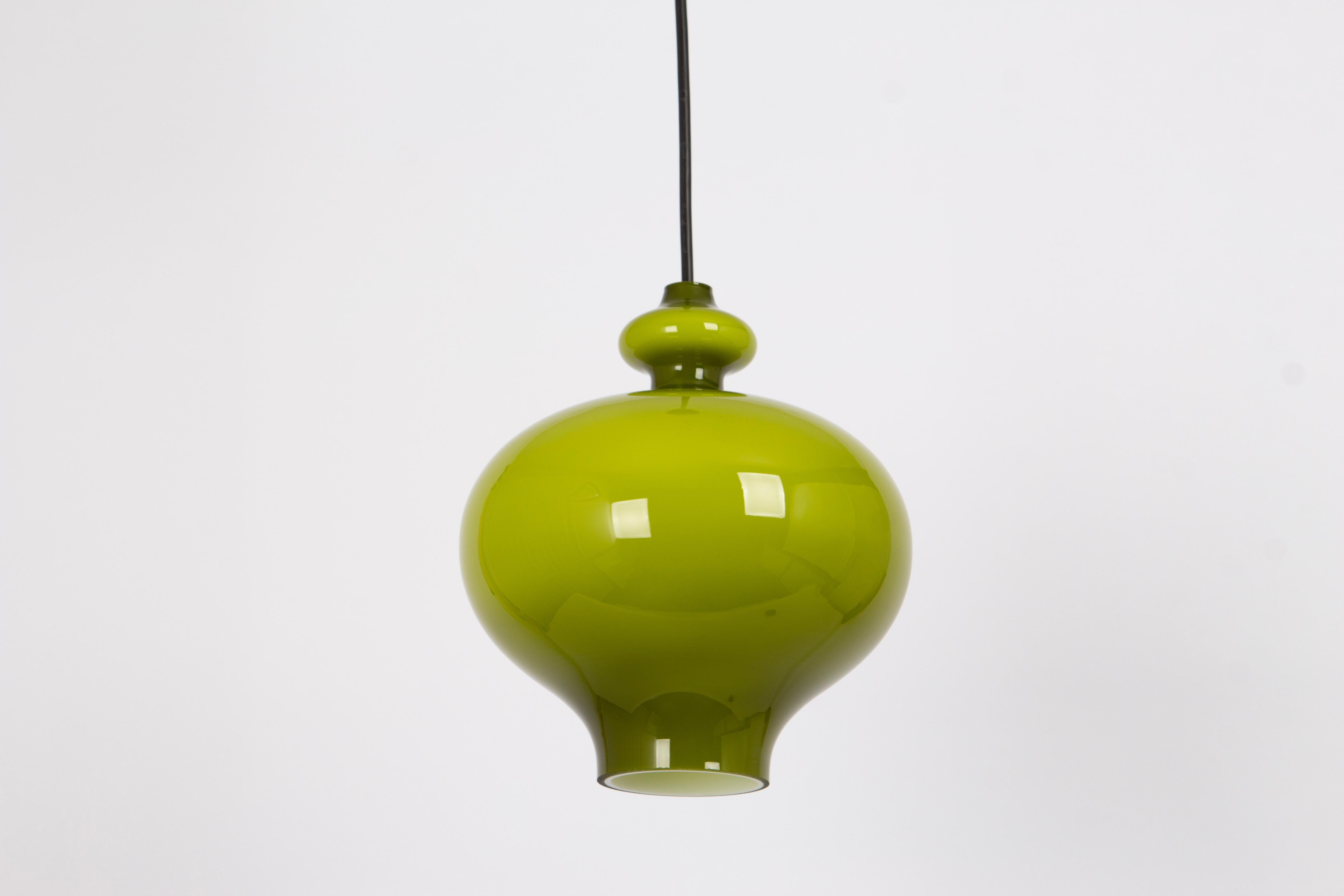 1 of 3 Petite Green Pendant Light designed Hans-Agne Jakobsson for Staff  1970s For Sale 2