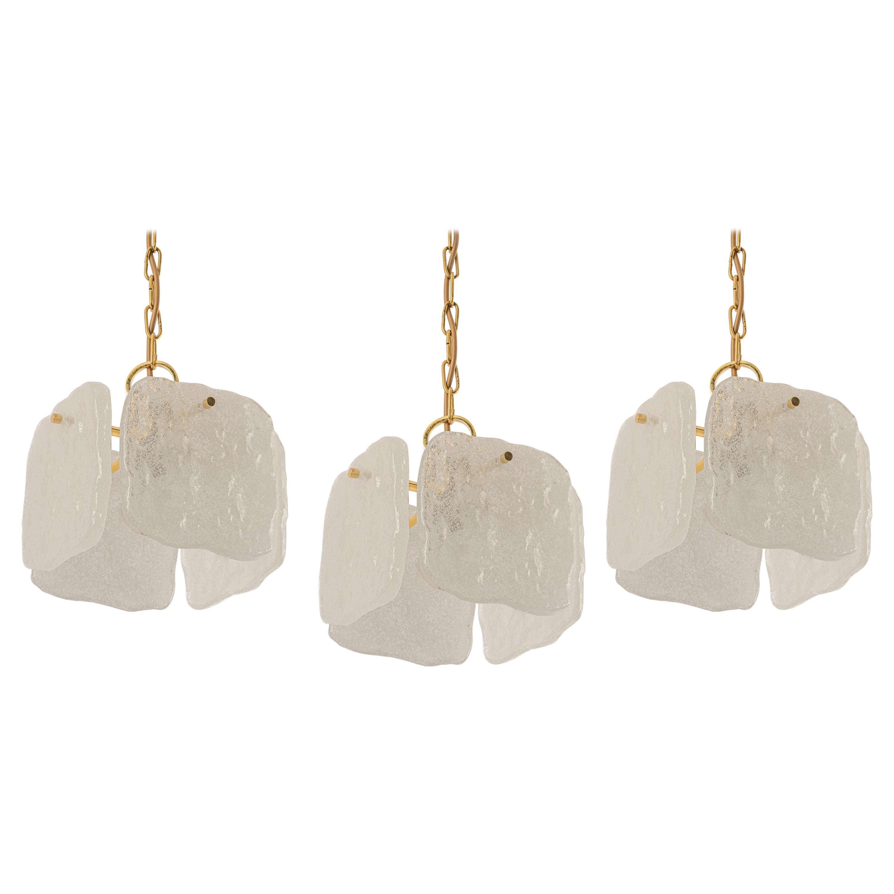 1 of 3 Petite Murano Glass Pendant Light di Kalmar, Germania, anni '60 in vendita