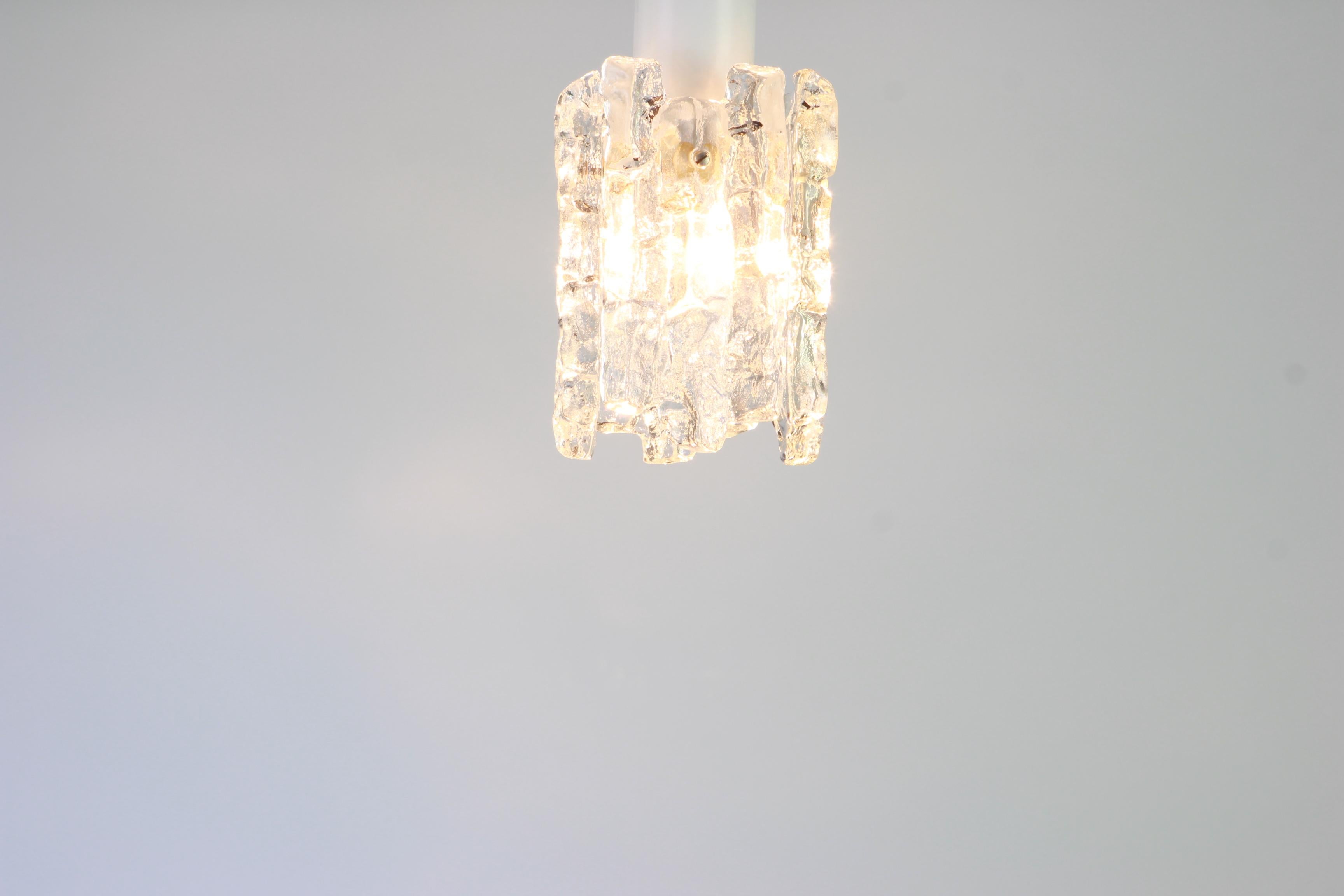 1 des 3 petites lampes encastrées en verre de Murano par Kalmar, Autriche, années 1960 Bon état - En vente à Aachen, NRW