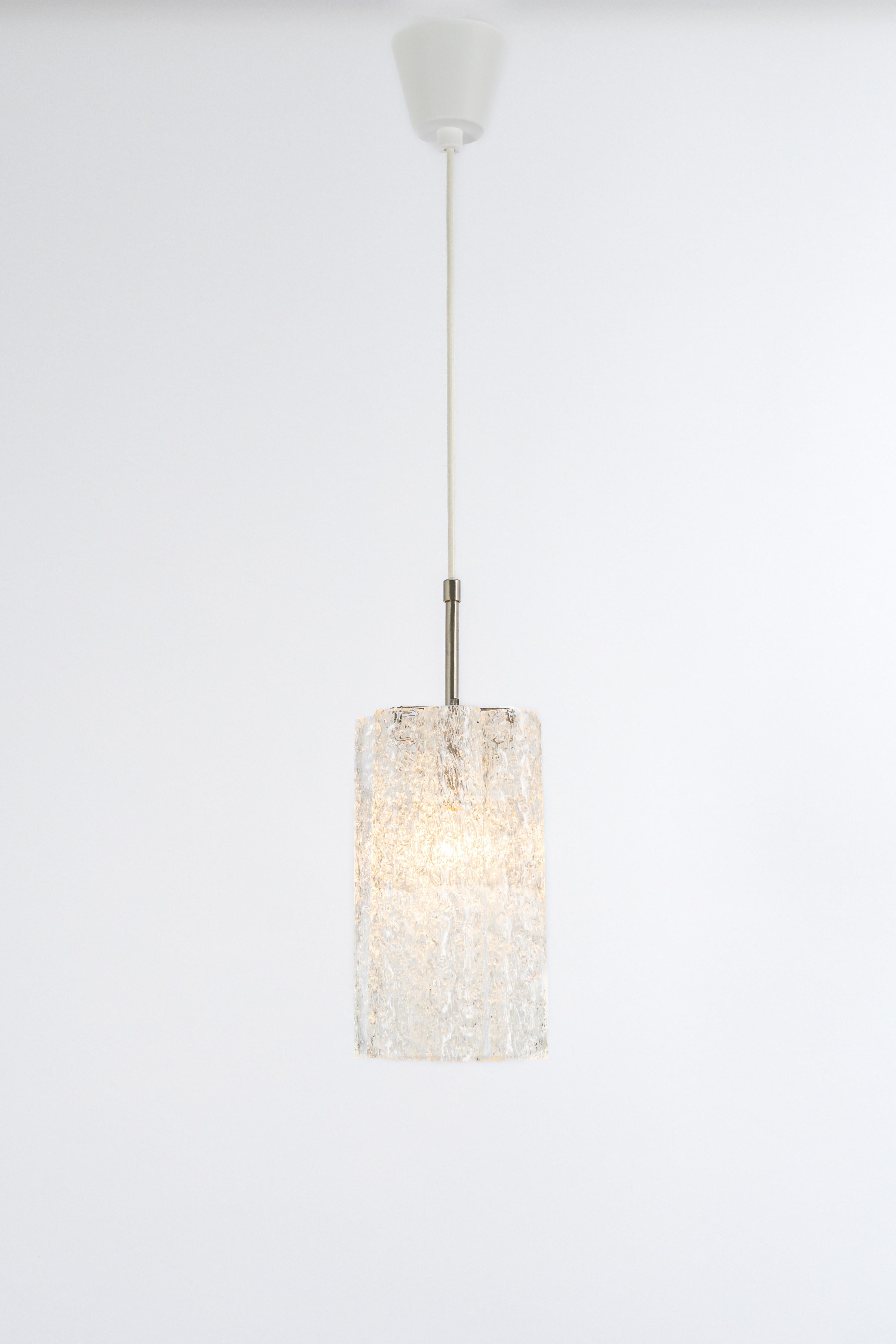 1 of 3 Petite Murano Pendant Lights by Doria, 1970s 6