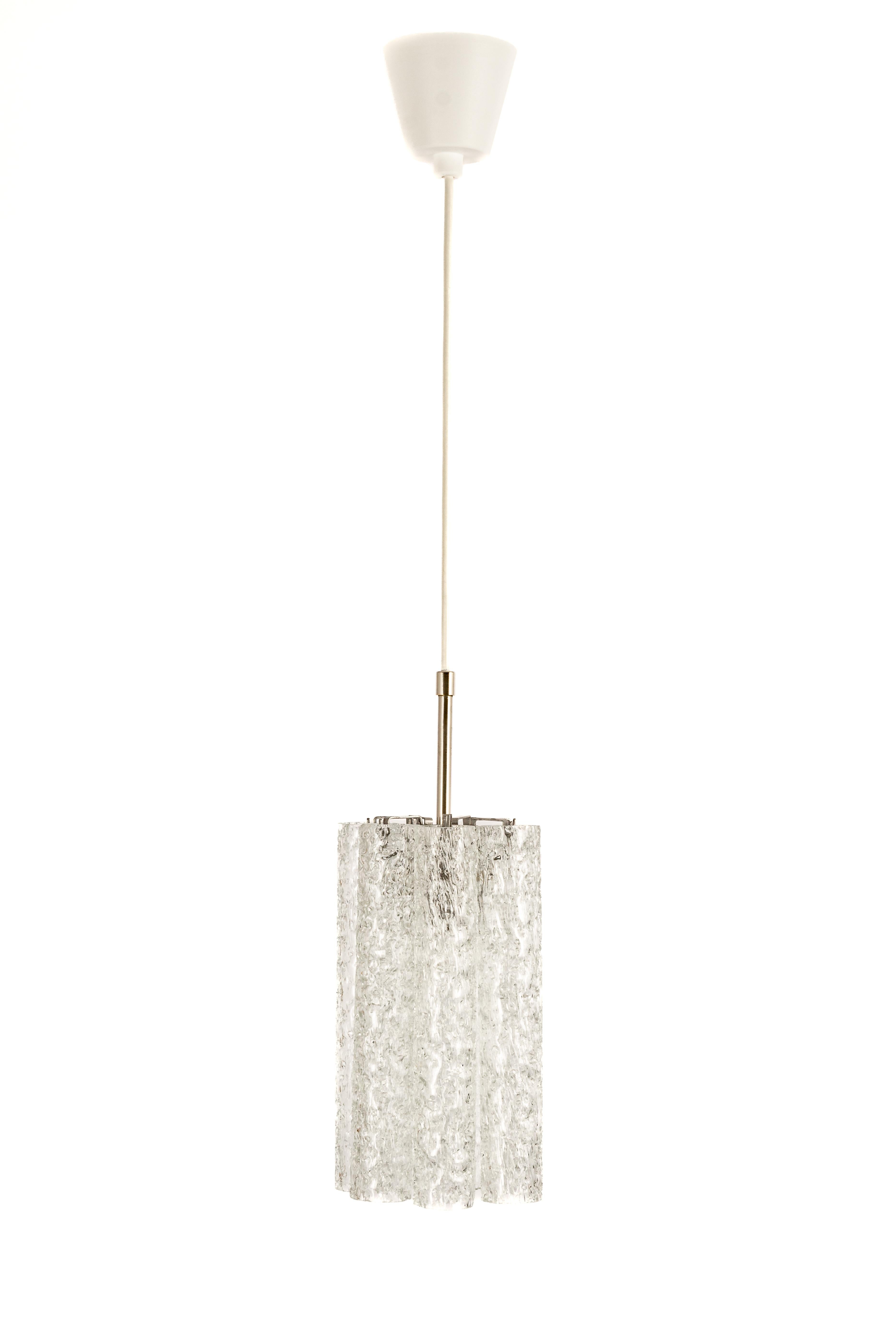 1 of 3 Petite Murano Pendant Lights by Doria, 1970s 1