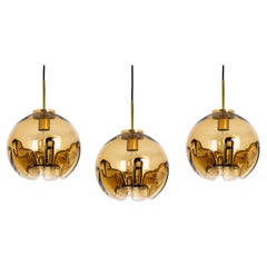 1 von 3 Petite Stunning Glass Pendelleuchte im Stil von Mazzega, Italien, 1970er Jahre