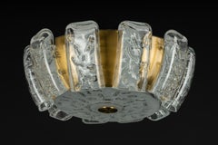 1 of 3 Petite Stunning Murano Glass Flushmount di Doria, Germania, anni '60