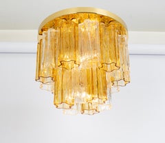 1 of 3 Petite Tronchi Murano Glass Flush mount light Kalmar, Austria, 1960s