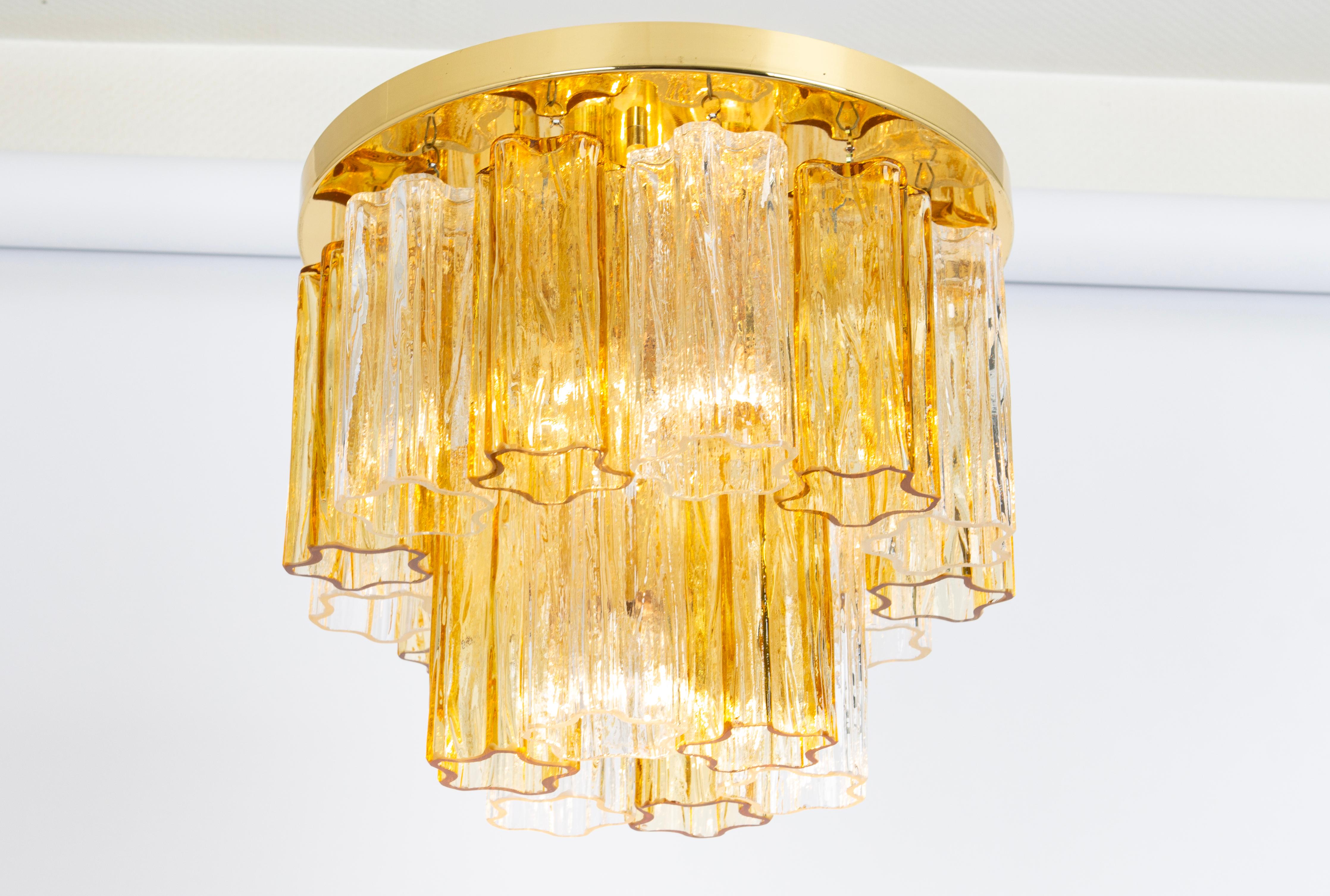 1 von 3 Petite Tronchi Murano Glass Flush mount light Kalmar, Österreich, 1960er Jahre im Zustand „Gut“ im Angebot in Aachen, NRW