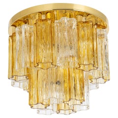 1 of 3 Petite Tronchi Murano Glass Flush mount light Kalmar, Austria, 1960s