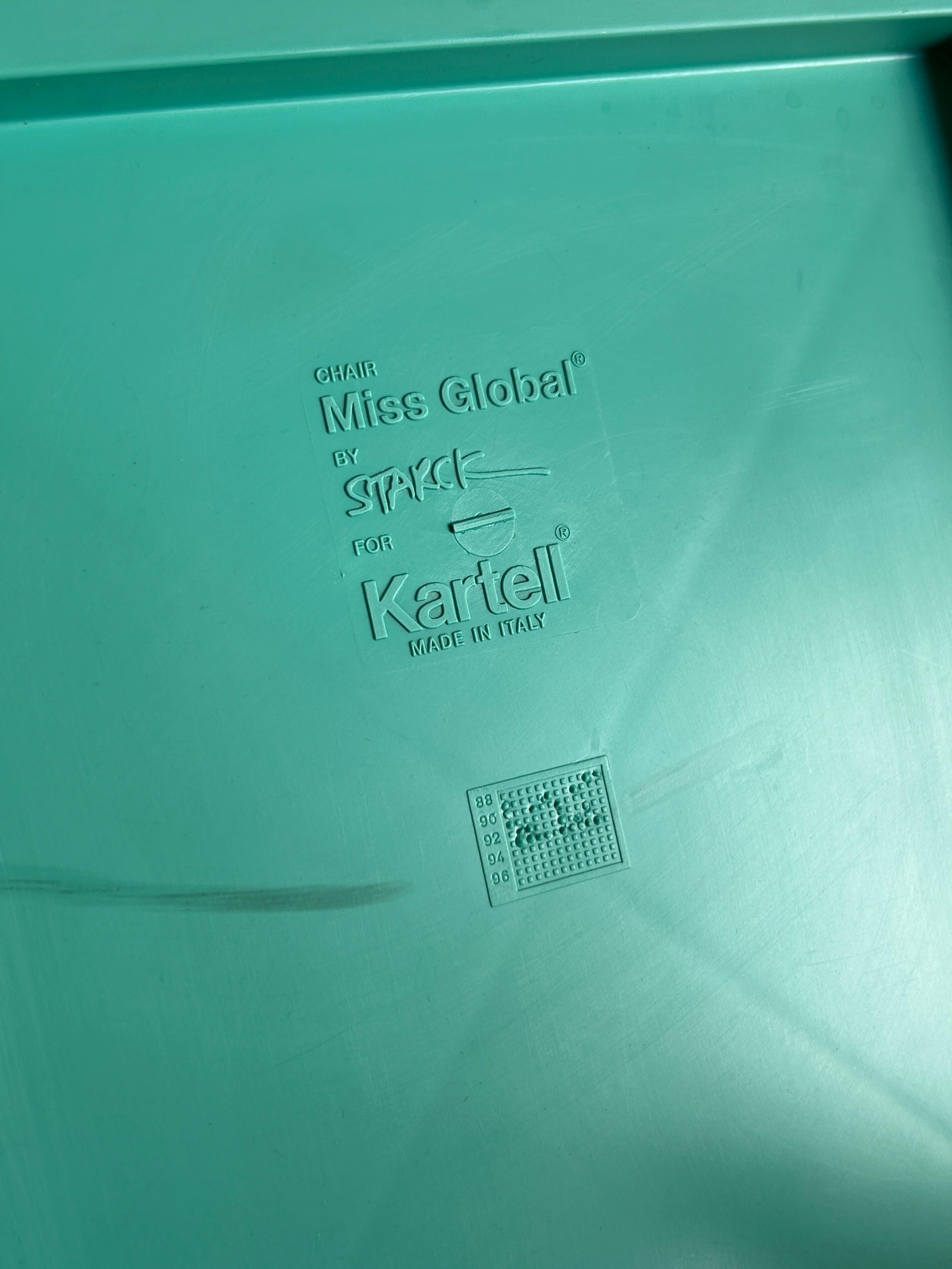 1 of 3 Postmodern 'Miss Global' Chairs, Philippe Starck for Kartell, 90s Italy 8