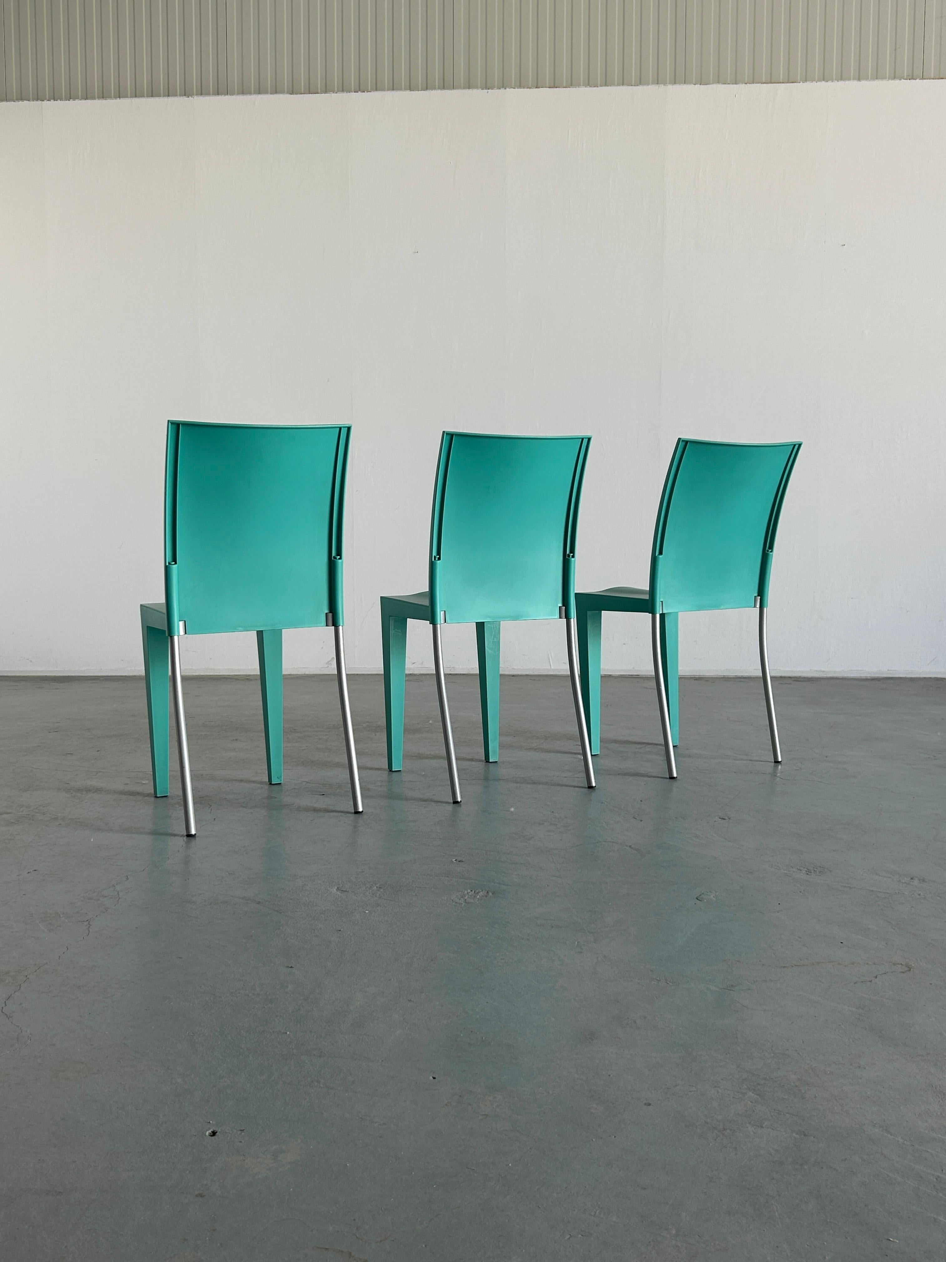Metal 1 of 3 Postmodern 'Miss Global' Chairs, Philippe Starck for Kartell, 90s Italy