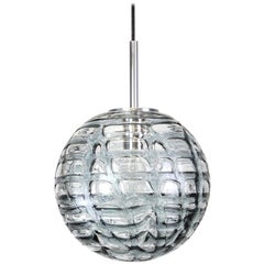 1 of 3 Rare Murano Ball Pendant Light by Doria, Germany, 1970s