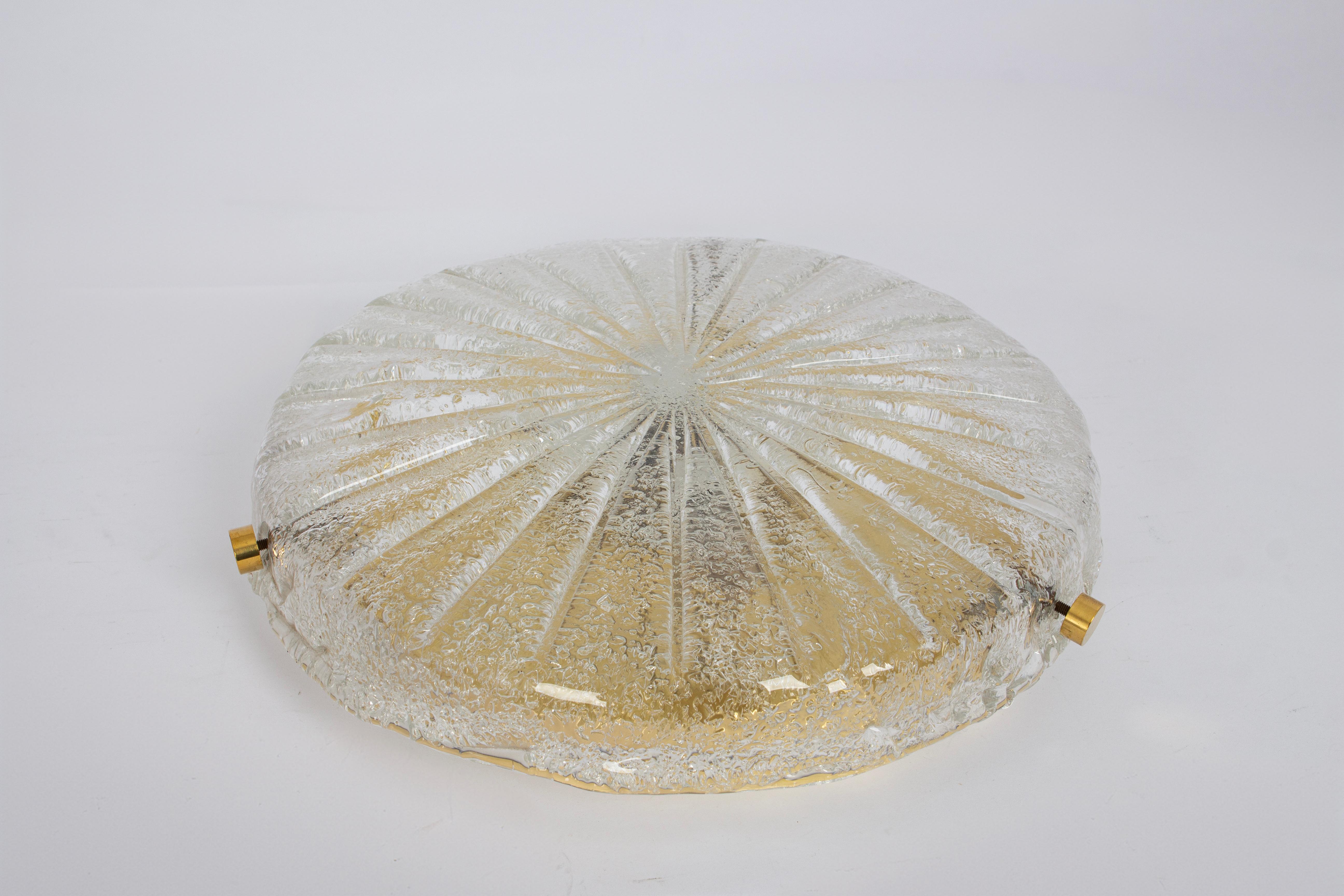 1 von 2 runden Murano-Sonnenbrust-Einbaubeleuchtung von Hillebrand, Deutschland, 1970er Jahre im Angebot 13