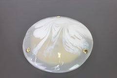 1 of 3 Round Murano Glass Flush Mount by Hillebrand, Germany, 1970s