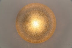 1 of 3 Frosted Ice Glass Flush Mount from Doria Leuchten, Germany, 1960s