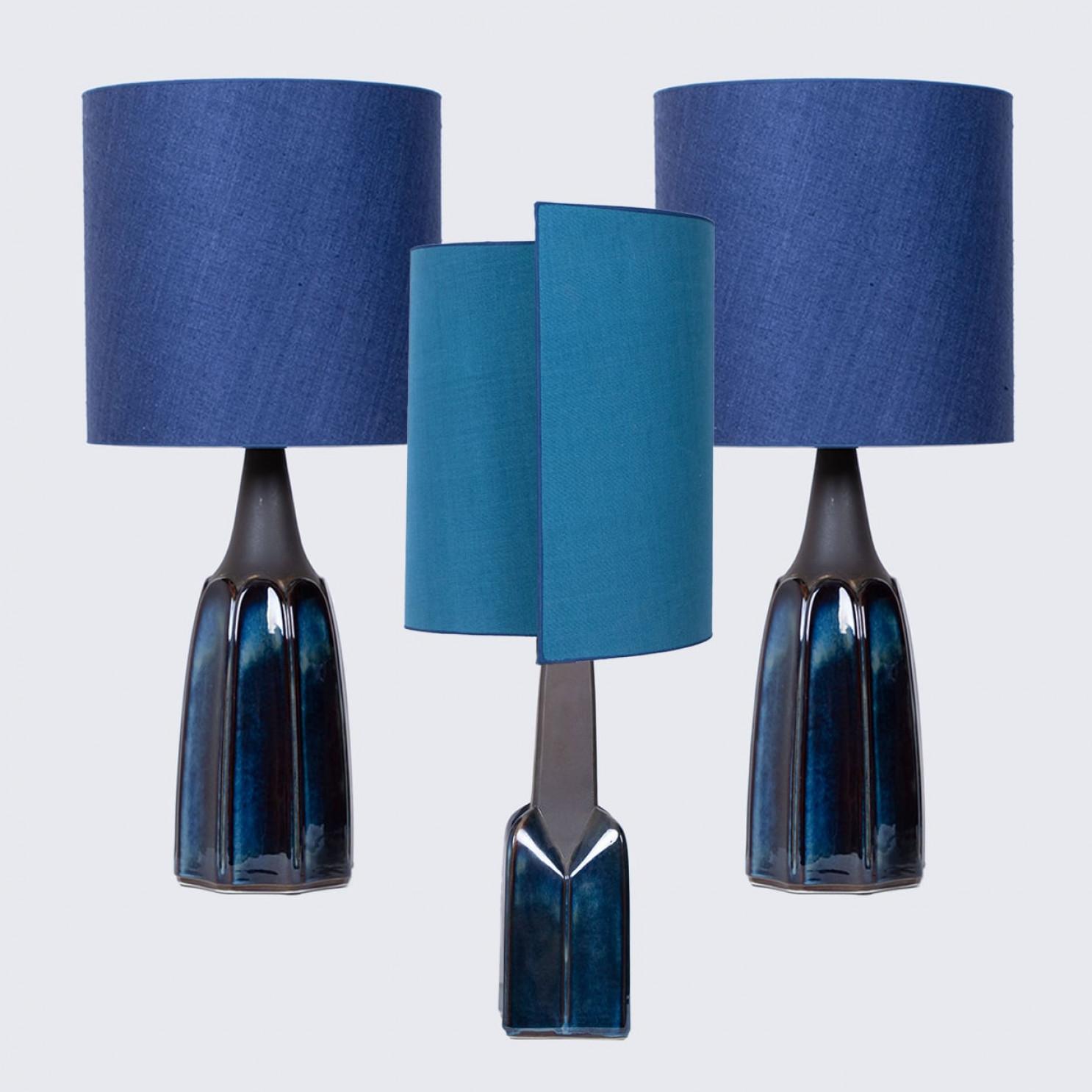 1 de 3 Lampes de table Soholm avec abat-jour en soie sur mesure, René Houben 1960 en vente 3